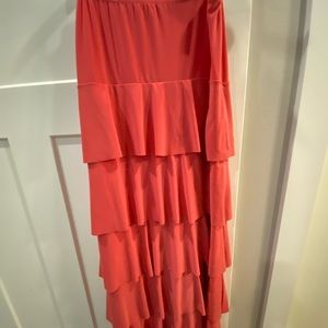 Pink Junee Layered Ruffled Skirt